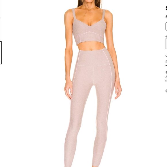 Beyond Yoga Spacedye Pipe Up Bra and Midi Legging - Size S - Picture 3 of 10